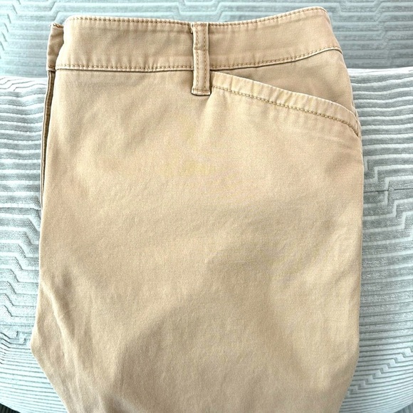 Talbots Khaki/Tan Straight Leg Chino. Size 12 Petite. Made with 2% Spandex - Picture 3 of 11